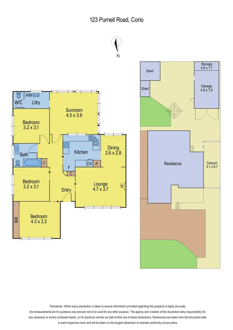 Floorplan of Homely house listing, 123 Purnell Road, Corio VIC 3214