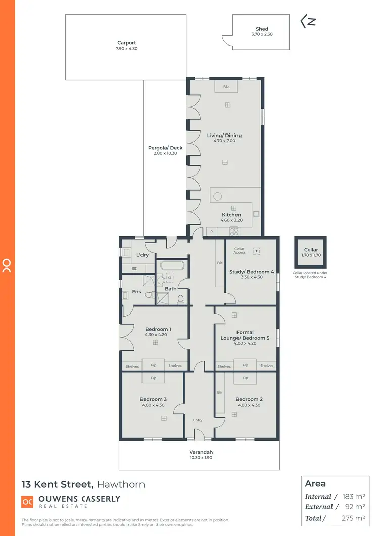 Floorplan of Homely house listing, 13 Kent Street, Hawthorn SA 5062