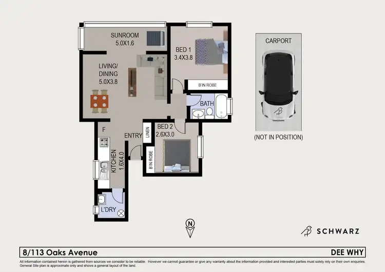 Floorplan of Homely unit listing, 8/113 Oaks Avenue, Dee Why NSW 2099