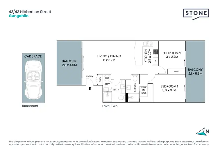 Floorplan of Homely apartment listing, 43/43 Hibberson Street, Gungahlin ACT 2912