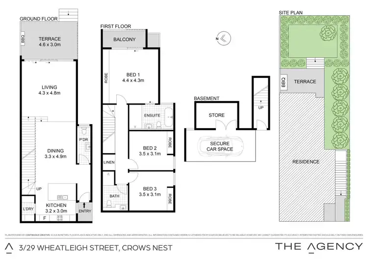 Floorplan of Homely townhouse listing, 3/29 Wheatleigh Street, Crows Nest NSW 2065