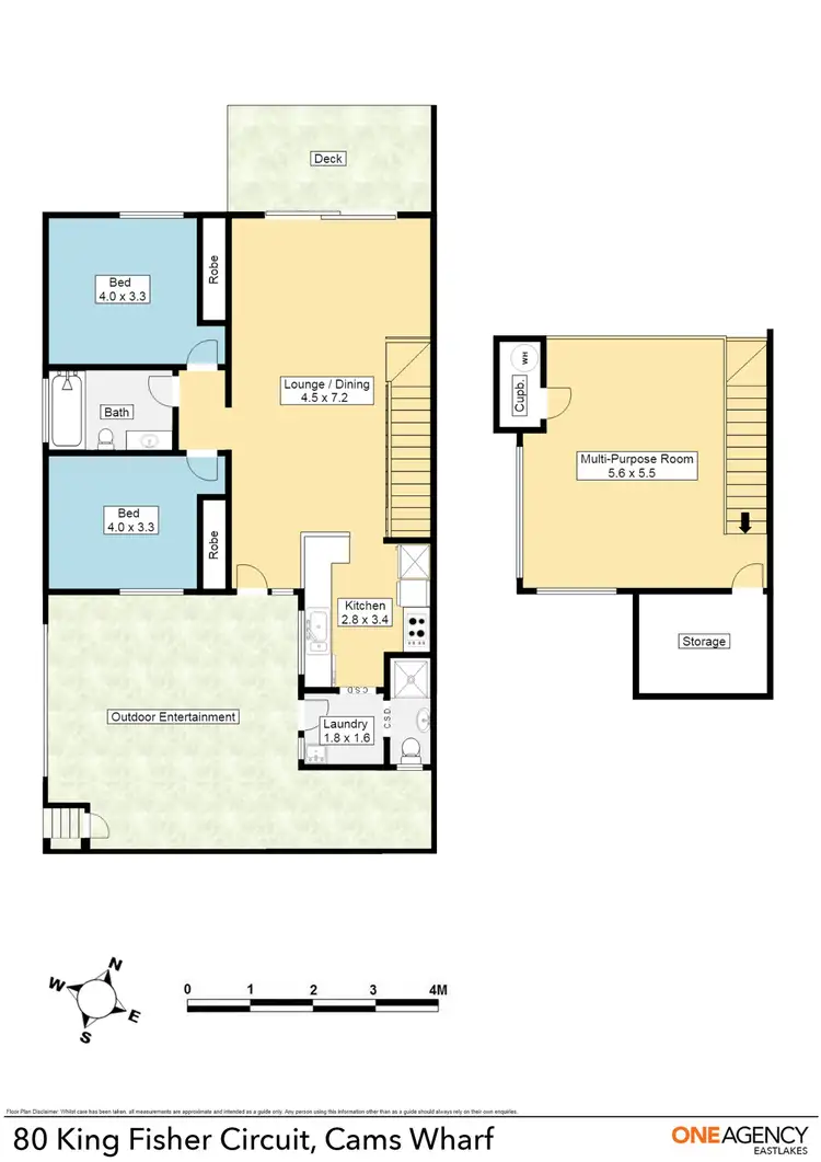 Floorplan of Homely semi-detached listing, 80 Kingfisher Circuit, Cams Wharf NSW 2281