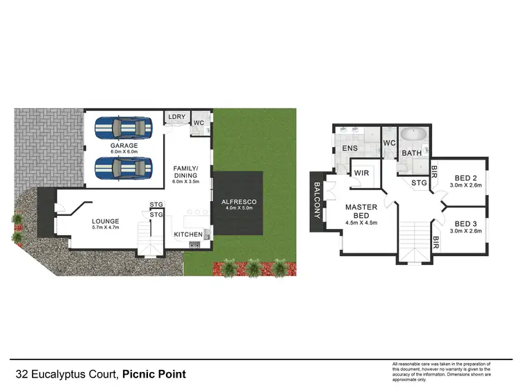 Floorplan of Homely semi-detached listing, 32 Eucalyptus Court, Picnic Point NSW 2213