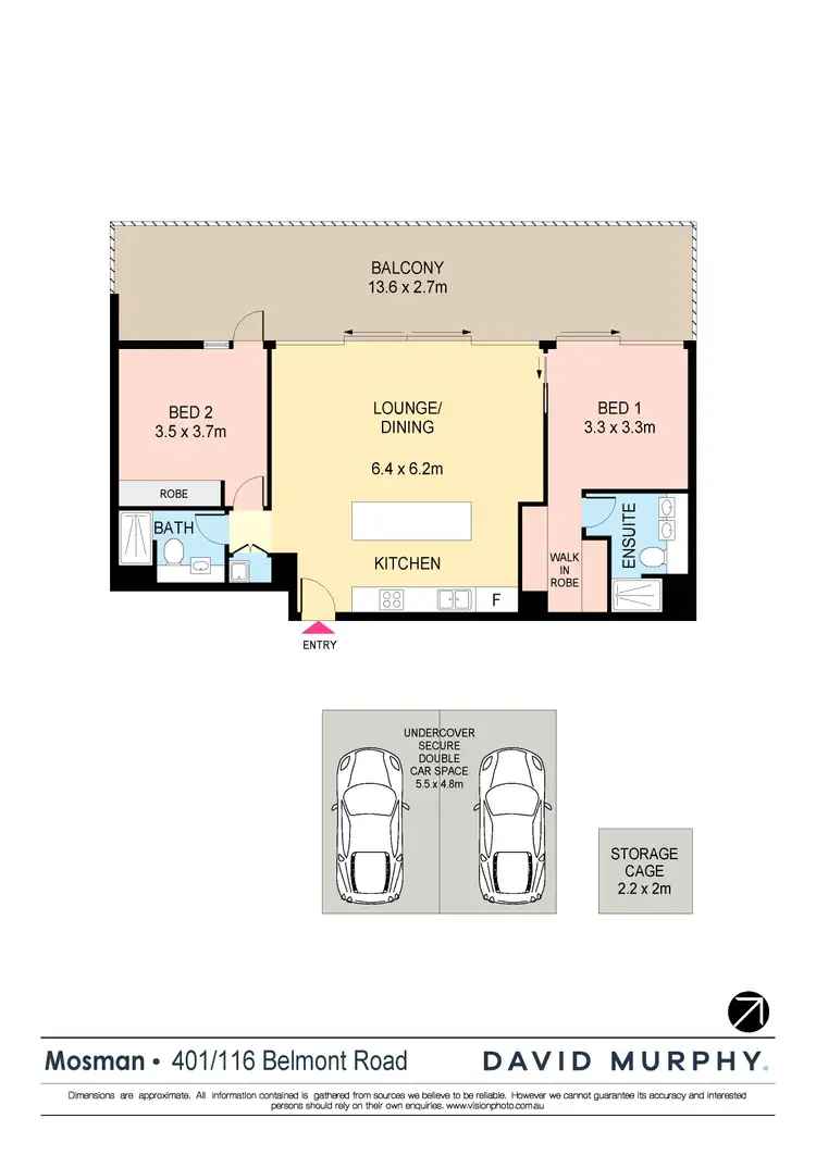 Floorplan of Homely apartment listing, 401/116 Belmont Road, Mosman NSW 2088