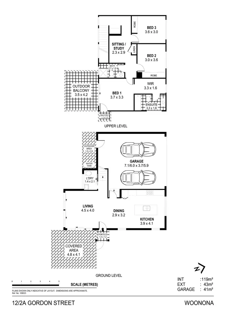 Floorplan of Homely townhouse listing, 12/2A Gordon Street, Woonona NSW 2517