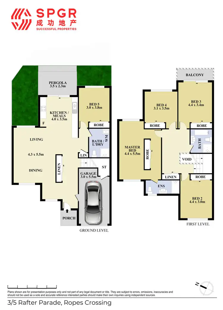 Floorplan of Homely townhouse listing, 3/5 Rafter Parade, Ropes Crossing NSW 2760