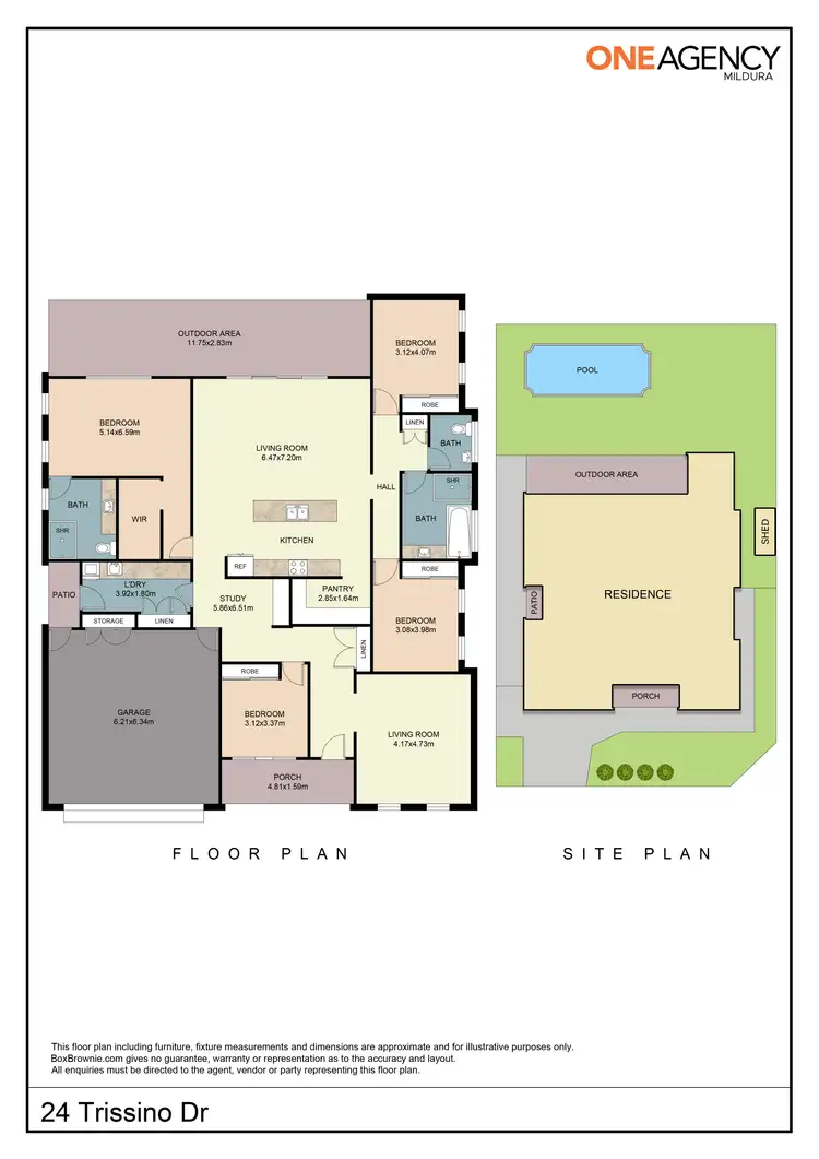 Floorplan of Homely house listing, 24 Trissino Drive, Mildura VIC 3500