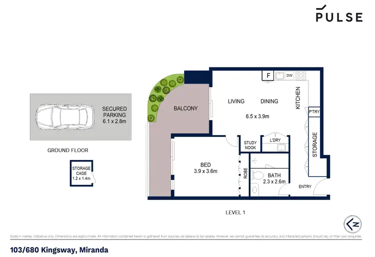 Floorplan of Homely apartment listing, 103/680 Kingsway, Miranda NSW 2228
