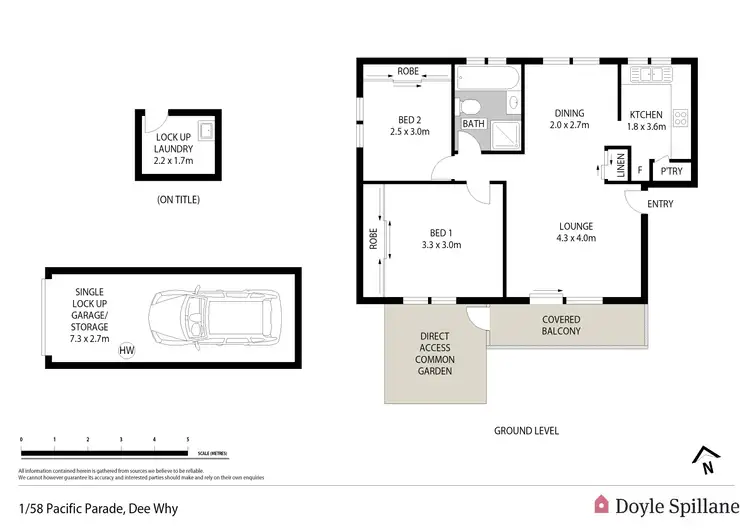 Floorplan of Homely apartment listing, 1/58 Pacific Parade, Dee Why NSW 2099