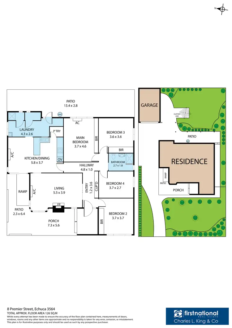 Floorplan of Homely house listing, 8 Premier Street, Echuca VIC 3564