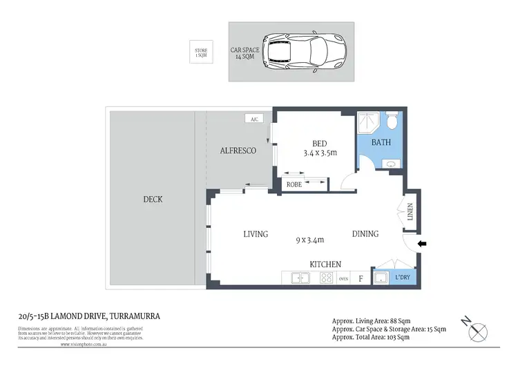 Floorplan of Homely apartment listing, 20/5-15B Lamond Drive, Turramurra NSW 2074