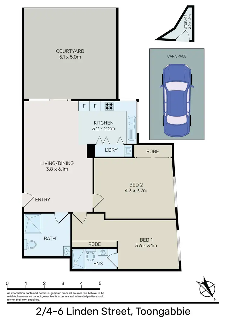 Floorplan of Homely apartment listing, 2/4-6 Linden Street, Toongabbie NSW 2146