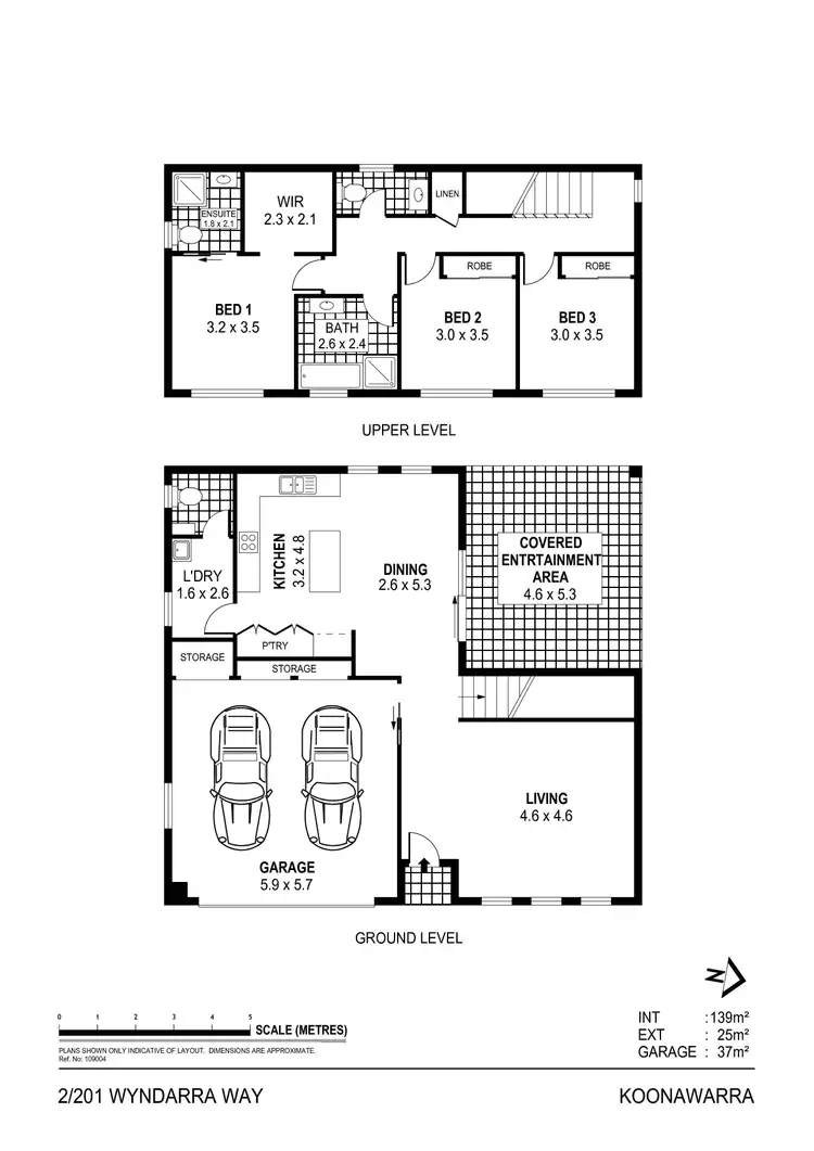 Floorplan of Homely townhouse listing, 2/201 Wyndarra Way, Koonawarra NSW 2530