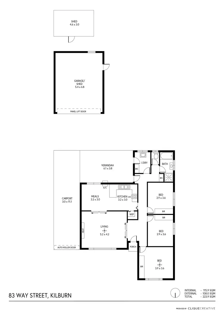Floorplan of Homely house listing, 83 Way Street, Kilburn SA 5084