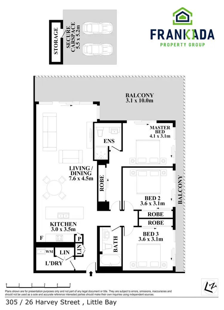 Floorplan of Homely apartment listing, 305/26 Harvey Street, Little Bay NSW 2036