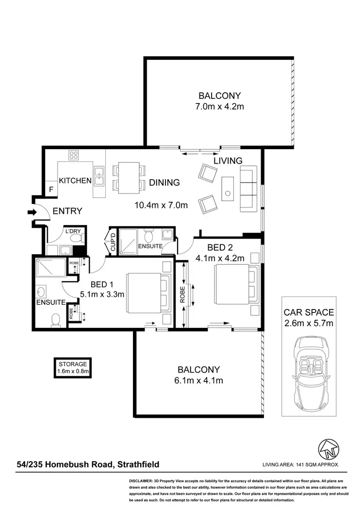 Floorplan of Homely apartment listing, 54/235 Homebush Road, Strathfield NSW 2135