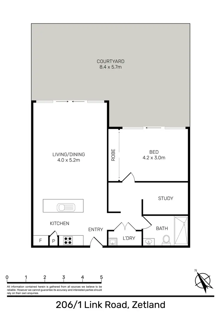 Floorplan of Homely apartment listing, 206/1 Link Road, Zetland NSW 2017