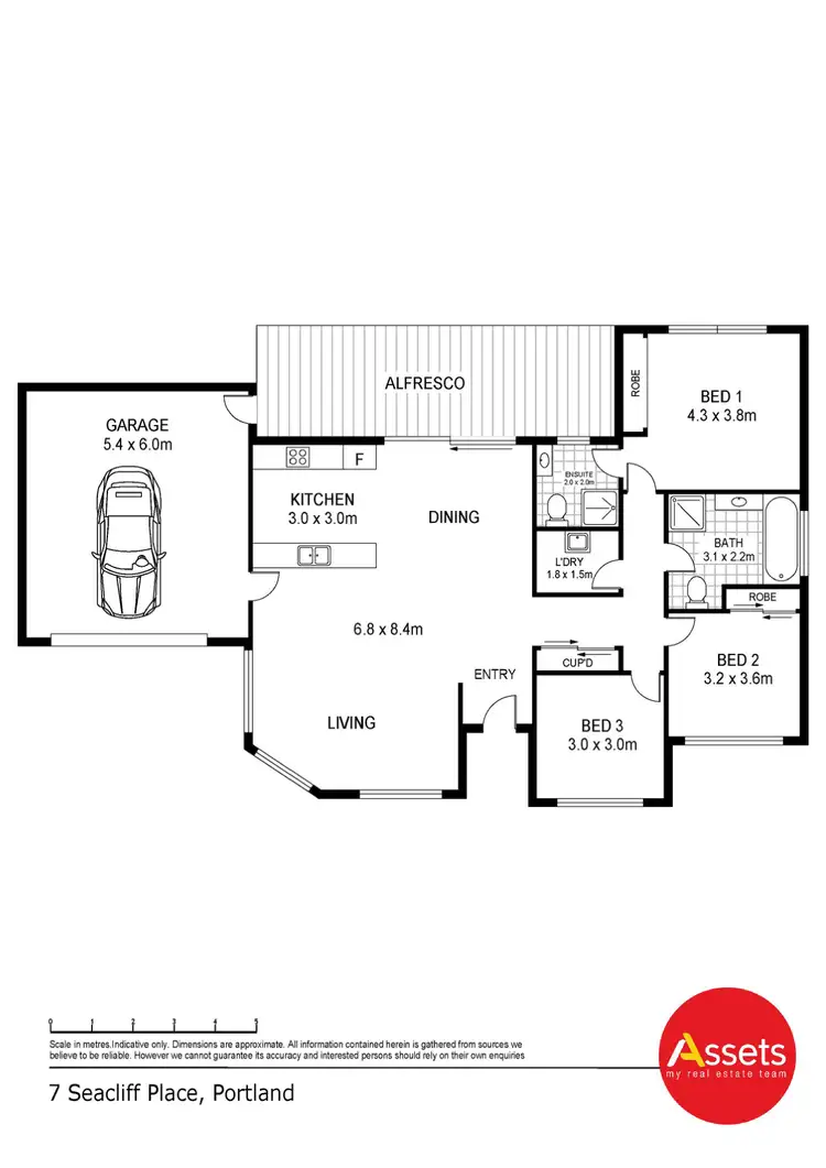 Floorplan of Homely house listing, 7 Seacliff Place, Portland VIC 3305