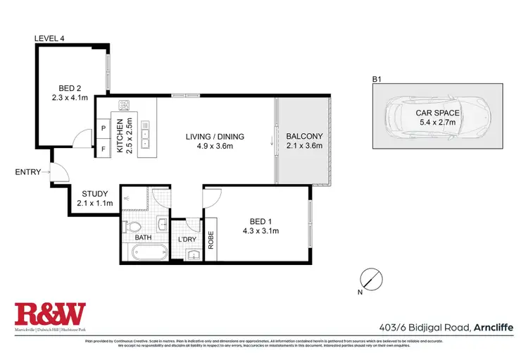 Floorplan of Homely apartment listing, 403/6 Bidjigal Road, Arncliffe NSW 2205