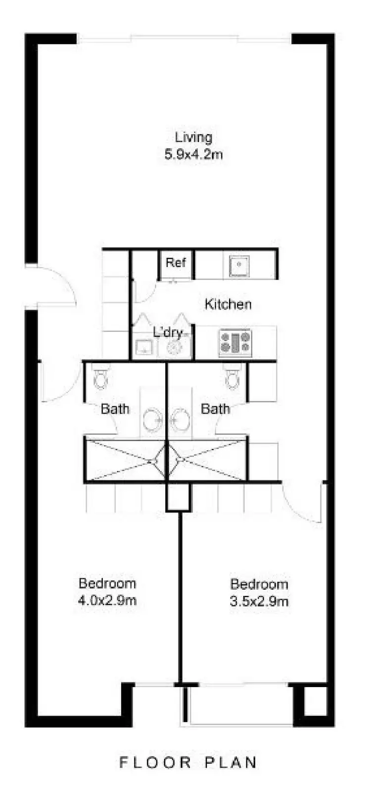 Floorplan of Homely apartment listing, 3/50 Lowanna Street, Braddon ACT 2612