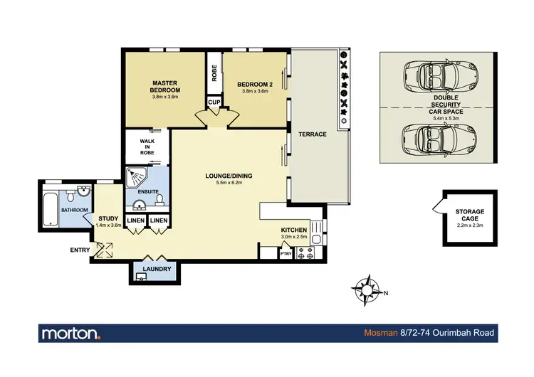 Floorplan of Homely apartment listing, 8/72-74 Ourimbah Road, Mosman NSW 2088