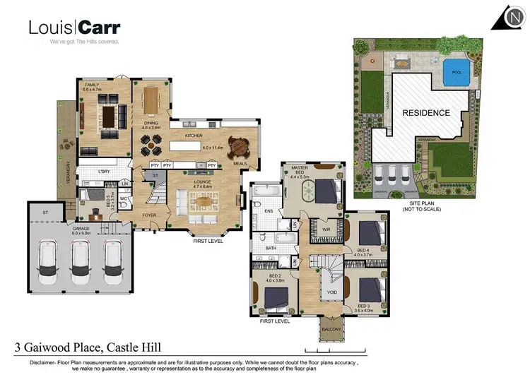 Floorplan of Homely house listing, 3 Gaiwood Place, Castle Hill NSW 2154