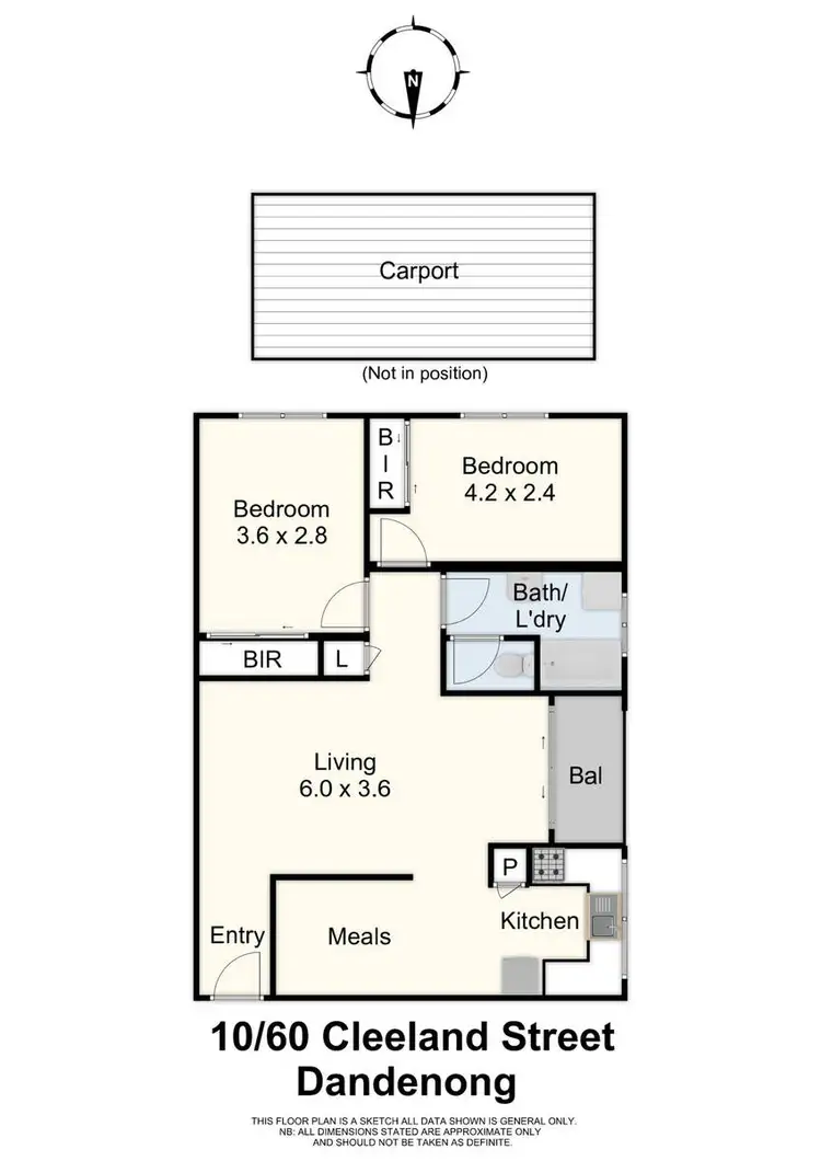 Floorplan of Homely apartment listing, 10/60 Cleeland Street, Dandenong VIC 3175