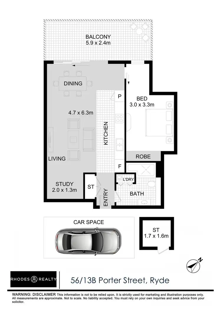 Floorplan of Homely apartment listing, 56/15B Porter Street, Ryde NSW 2112