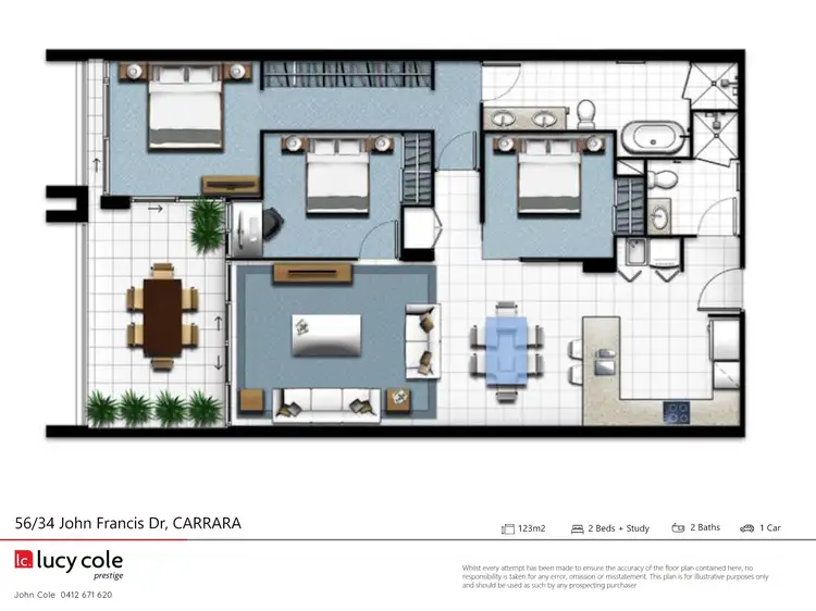 Floorplan of Homely apartment listing, 56/34 John Francis Drive, Carrara QLD 4211