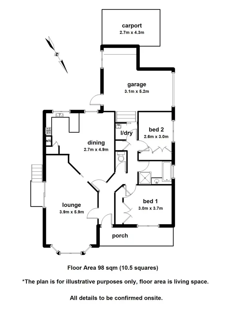 Floorplan of Homely unit listing, 1/20 Allen Road, Monbulk VIC 3793