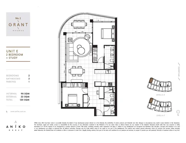 Floorplan of Homely apartment listing, 1708/1 Grant Avenue, Hope Island QLD 4212