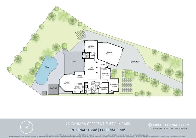 Floorplan of Homely house listing, 25 Caniaba Crescent, Suffolk Park NSW 2481
