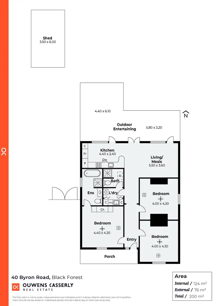 Floorplan of Homely house listing, 40 Byron Road, Black Forest SA 5035