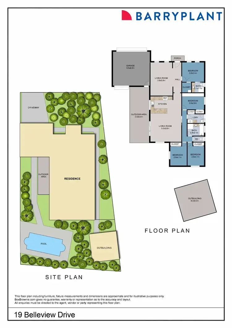 Floorplan of Homely house listing, 19 Belleview Drive, Irymple VIC 3498