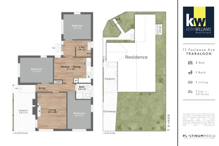 Floorplan of Homely house listing, 11 Foxlease Avenue, Traralgon VIC 3844