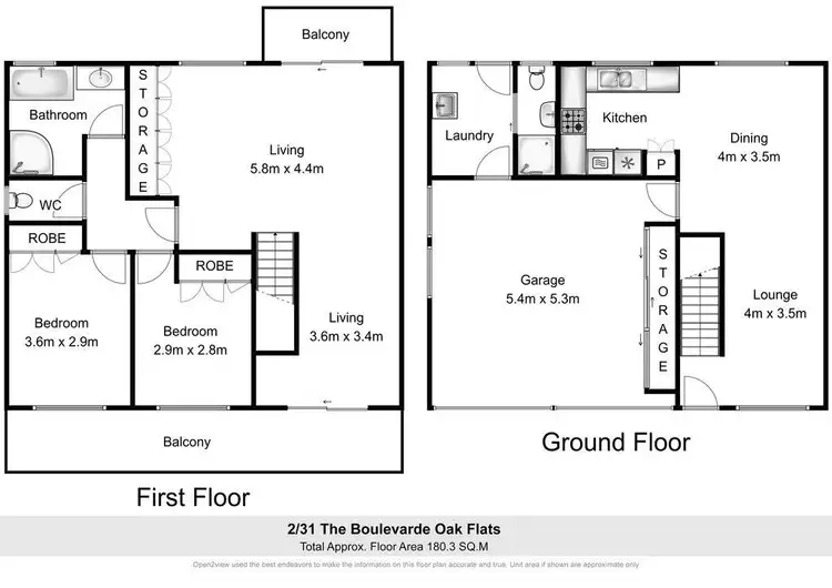 Floorplan of Homely house listing, 2/31 The Boulevarde, Oak Flats NSW 2529