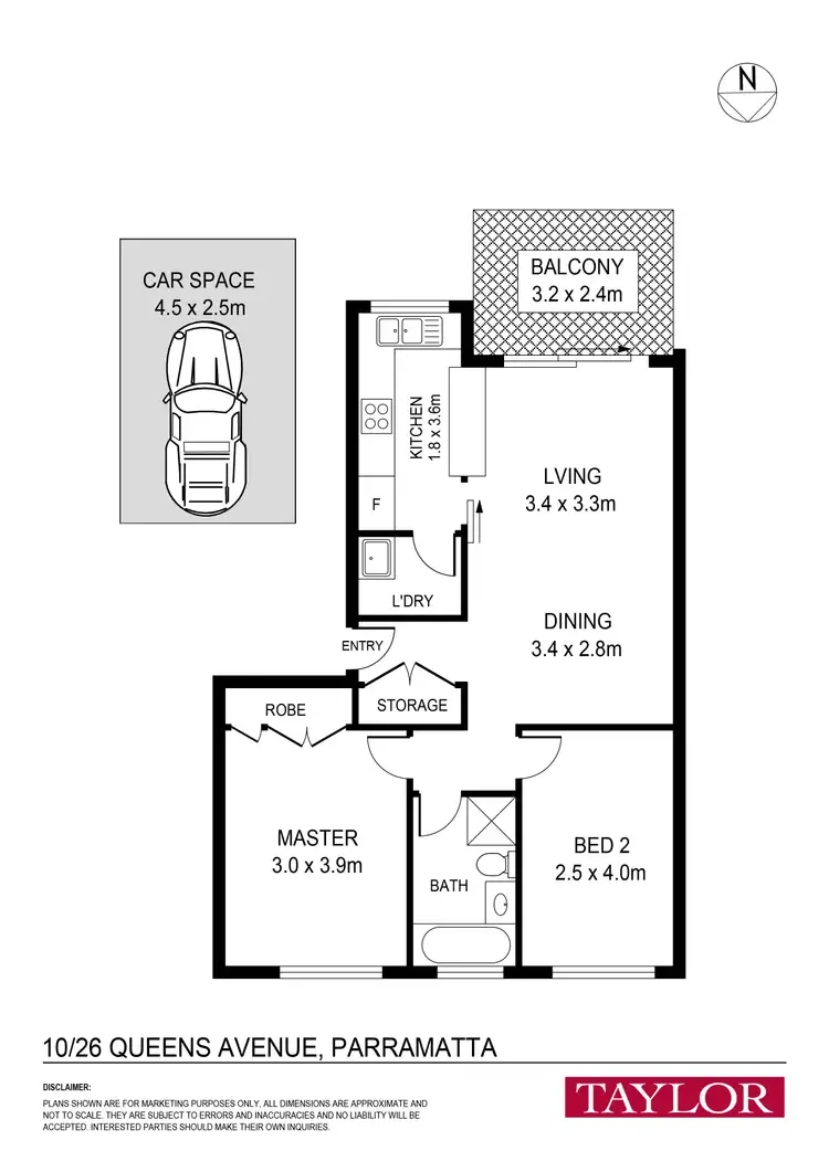 Floorplan of Homely unit listing, 10/26 Queens Avenue, Parramatta NSW 2150