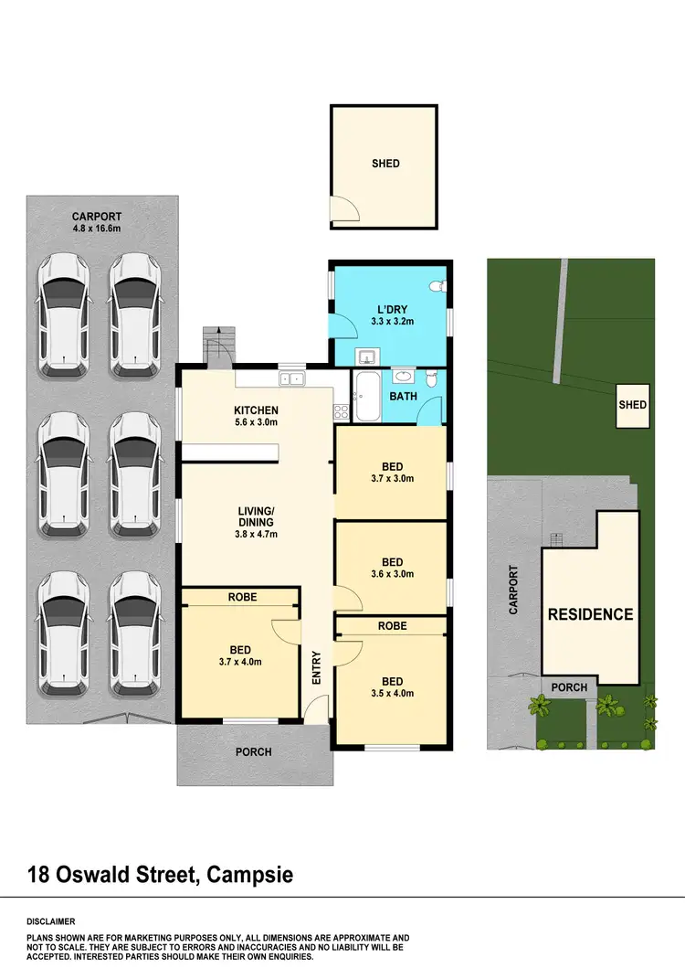 Floorplan of Homely house listing, 18 Oswald Street, Campsie NSW 2194