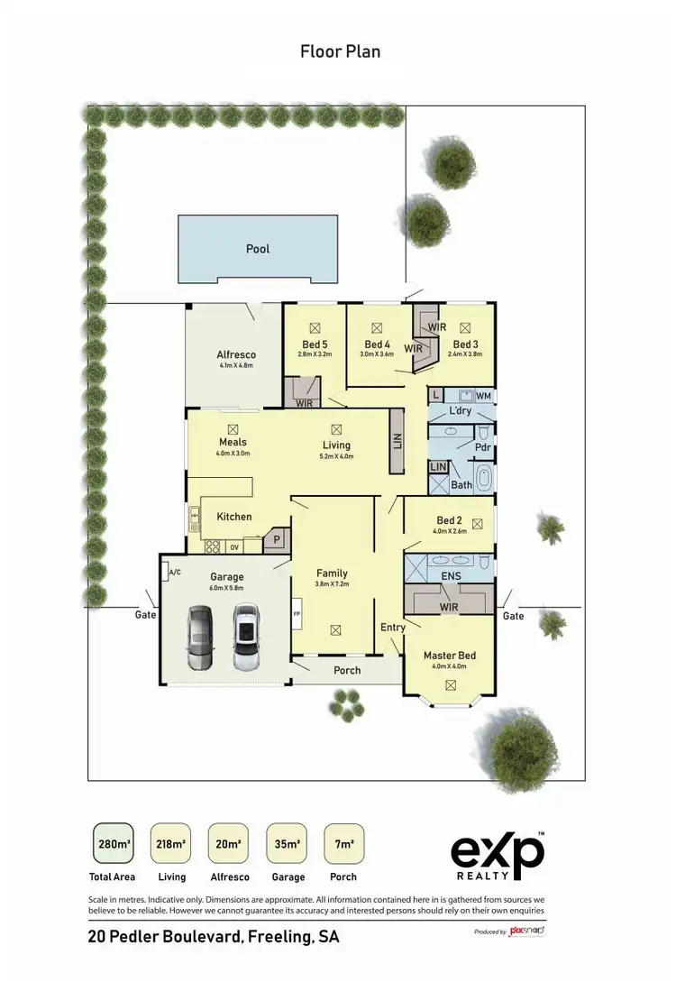 Floorplan of Homely house listing, 20 Pedler Boulevard, Freeling SA 5372