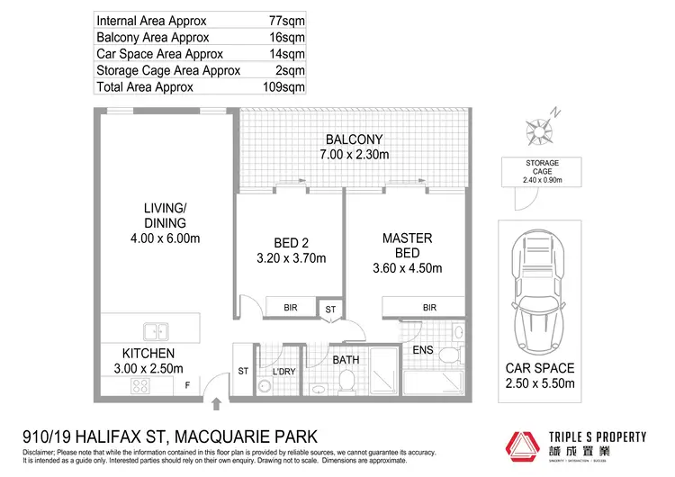 Floorplan of Homely apartment listing, 910/19 Halifax Street, Macquarie Park NSW 2113