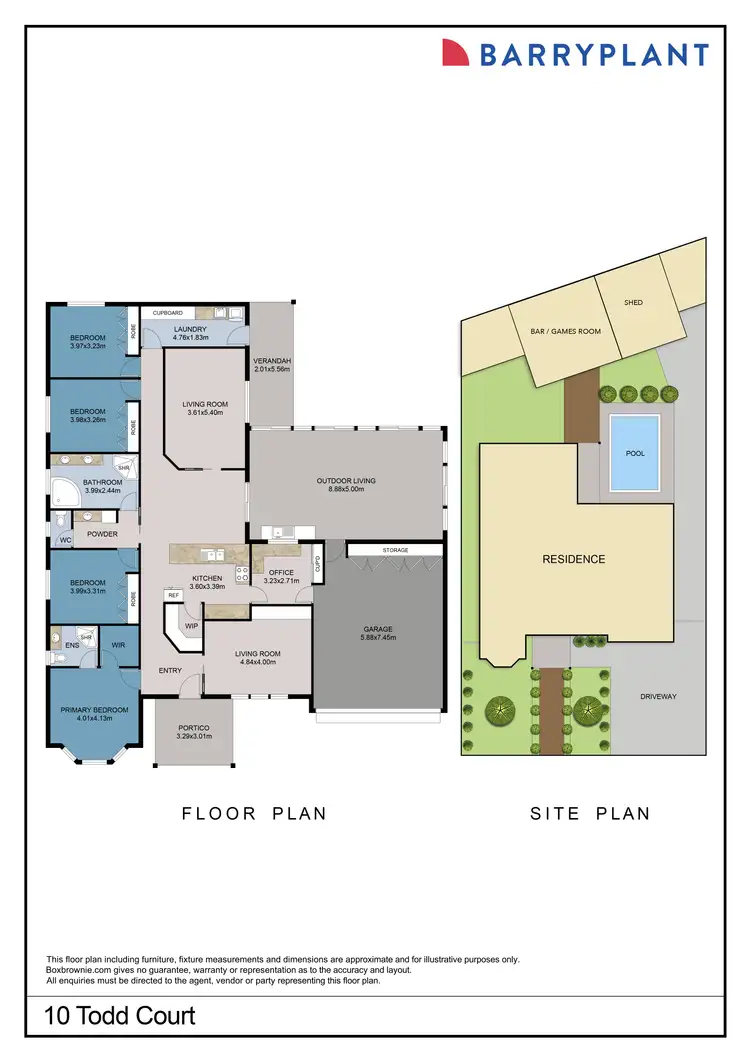 Floorplan of Homely house listing, 10 Todd Court, Mildura VIC 3500