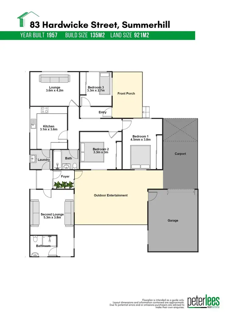 Floorplan of Homely house listing, 83 Hardwicke Street, Summerhill TAS 7250