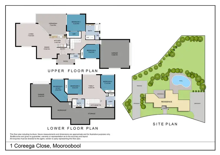 Floorplan of Homely house listing, 1 Coreega Close, Mooroobool QLD 4870
