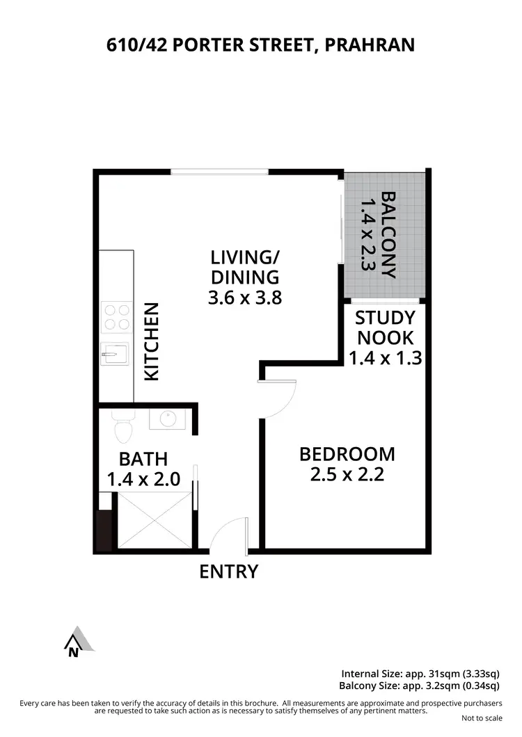 Floorplan of Homely apartment listing, 610/42 Porter Street, Prahran VIC 3181