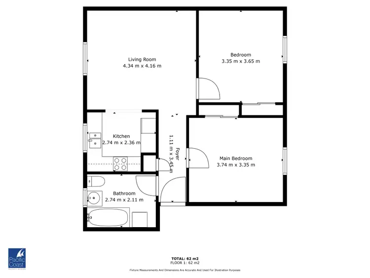 Floorplan of Homely unit listing, 2/20 Helen Street, Forster NSW 2428