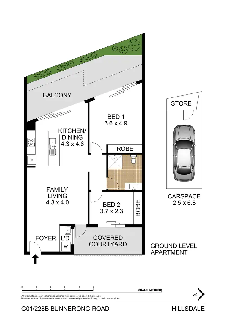 Floorplan of Homely apartment listing, G01/228B Bunnerong Road, Hillsdale NSW 2036