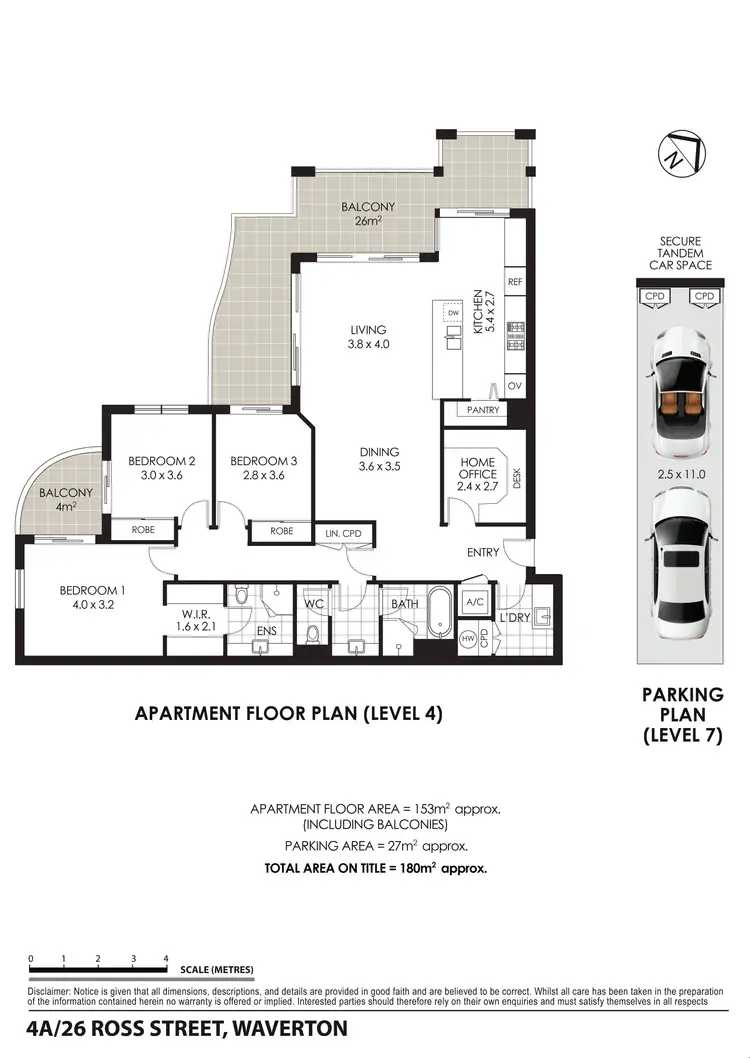 Floorplan of Homely apartment listing, 4A/26 Ross Street, Waverton NSW 2060