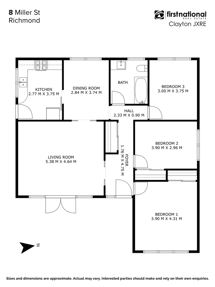 Floorplan of Homely house listing, 8 Miller Street, Richmond VIC 3121