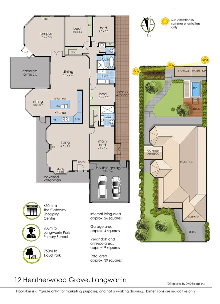 Floorplan of Homely house listing, 12 Heatherwood Grove, Langwarrin VIC 3910