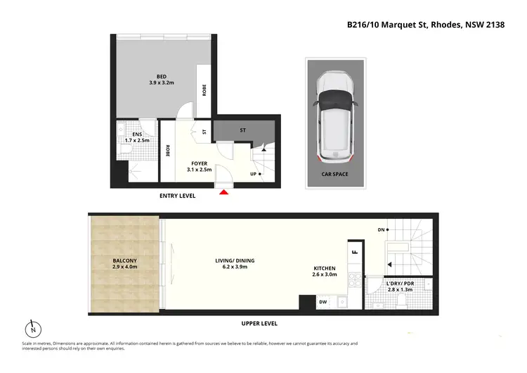 Floorplan of Homely apartment listing, B216/10-14 Marquet Street, Rhodes NSW 2138